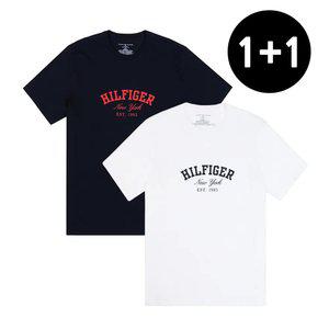 2PACK 타미힐피거 남녀공용 프린팅 반팔티셔츠