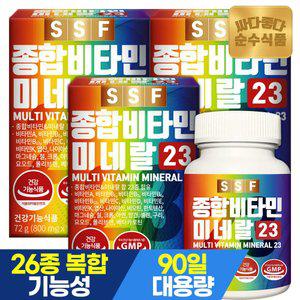 [12/1한정 10%중복]순수식품 종합 멀티비타민 미네랄 23종 9개월분 3박스(270정)