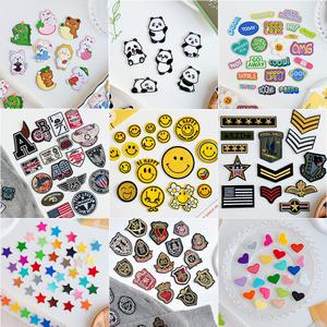 [리빙키] 열접착 와펜 세트 모음 자수 옷수선 가방 패딩 옷 패치 스티커 마크 와팬 빈