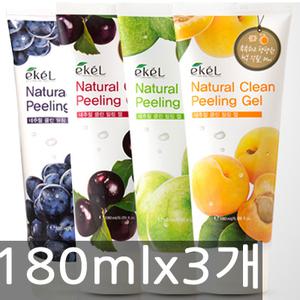 이켈 내추럴클린 필링 젤180x3개/각질제거 스크럽 세안제 폴클렌징