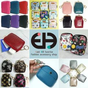 미니 다용도 파우치 동전 카드 소품 지갑 화장품 가죽 스팽글 여성 똑딱이 국산