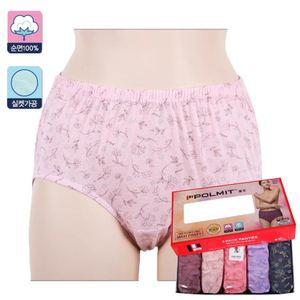국내산 여성삼각팬티 부인용 순면 맥시팬티 5매입