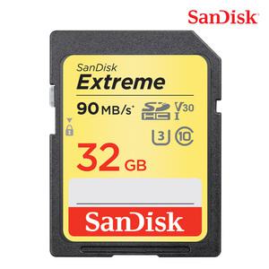 (특 가) 샌디스크 SDHC Extreme 32GB 90MB/s UHS-I U3 4K /SDXVE/ST