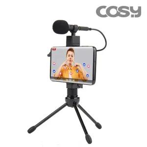 [cosy]코시1인 방송용 스마트폰 삼각대 마이크 세트 MK3417