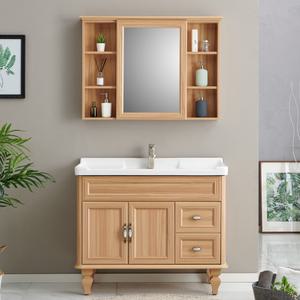 홈스월드 세면대 하부장 욕실 거울장 간이 소형 미니 보조 이동식 세면기