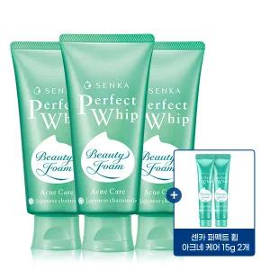 센카 퍼펙트휩 아크네케어 100g 3개 + 아크네 휩 15g 2개