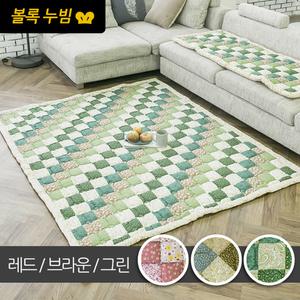 퀼트 볼록 만두 순면워싱 카페트_쇼파패드