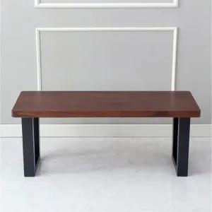 네오 장미원목 우드슬랩 2인용 벤치형의자 로지아 NES485