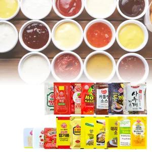 에이치에이유통 일회용 소스 17종 오뚜기 딸기잼 케찹 허니머스타드 돈까스 마요네즈 핫소스 멜젓