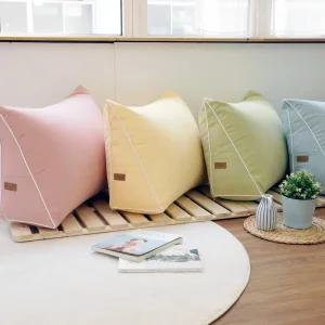 브러쉬드코튼 삼각 등받이 쿠션 (4colors) [솜포함]