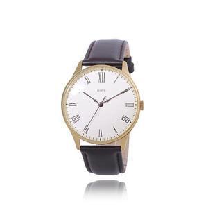 로이드 엘메이트 슬림캐주얼 로만인덱스 다크브라운 남성 커플 가죽시계 LL1G19970MGR