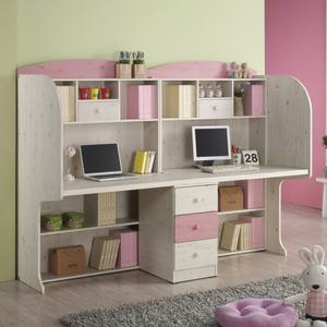 [힐링가구]코코 초등학생 공부방 독서실 책상세트 2인용 (착불)