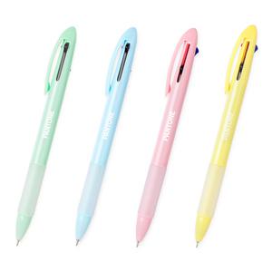 [문구티쳐] PANTONE 팬톤 3색 볼펜 (핑크) 검정 빨강 파랑 0.7mm 미끄럼방지 펜톤