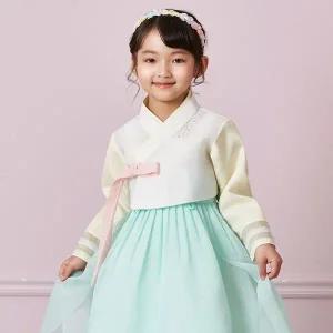 [보리보리/예가한복]WN1034 민트나래 여아한복