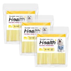 덴탈헬스플러스 치즈 50p x 3개 / 강아지간식 덴탈껌 개껌