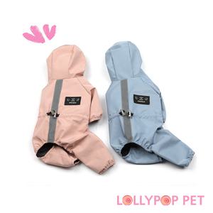 롤리팝펫 강아지우비 비옷 우의 바람막이 모자 올인원