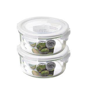 [글라스락] 클래식 화이트에디션 원형 950ml 2조 세트