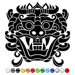 차량용스티커 자동차데칼 DS572 치우천왕 붉은악마 한국도깨비기와무늬 시트지컷팅 자동차꾸미기