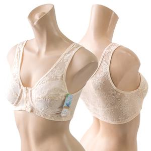 여성 인견 집업브라 730 앞지퍼 매쉬 노와이어 빅사이즈 풀컵브라