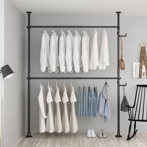 리우리빙 두배커진 와이드 조절 행거 2단 38mm 스탠드 옷걸이