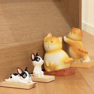 애니멀 도어스토퍼 4type 뚱냥이 프렌치불독 문닫힘 손끼임 문콕방지 인테리어 장식소품