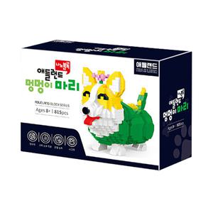애들랜드 나노블럭 멍멍이 야옹이 4종
