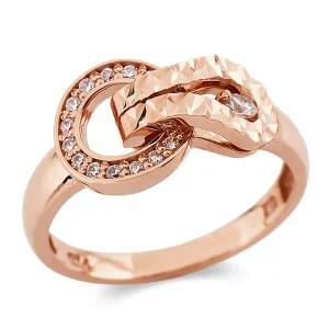 [비앤비골드] 14K/18K 큐빅 도넛링 매듭 애끼링 반지 NPR35643