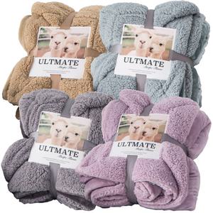 양털 양모 극세사 담요 4가지 컬러 가정 차박 캠핑 담요