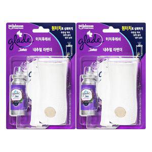 그레이드 화장실용 방향제 터치후레쉬 본품 내추럴 라벤더 x 2개