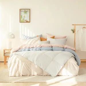 [소프라움] 사르르.G 구스다운80% 사계절 차렵이불 베개세트 싱글