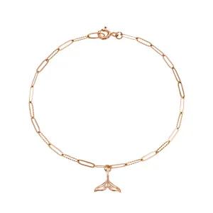 [오팔하우스]오팔하우스14k 컷팅 클립 고래꼬리 참 팔찌 OPPB0128