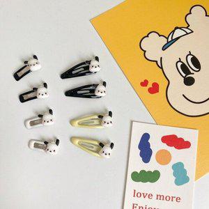 [기타]포차코 강아지머리핀 강아지똑딱핀 4개 세트