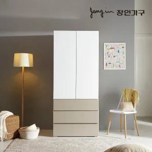 장인가구 비쥬얼 터치 3단서랍 800 옷장