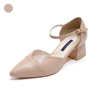 [갤러리아] 세라 여성 소가죽 메리제인 펌프스 통굽 구두힐 TJP21009  분홍 5CM