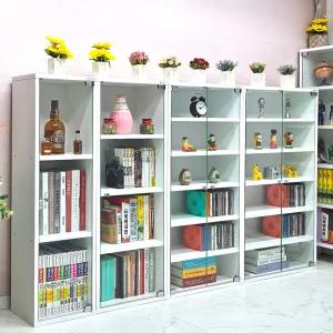 드림퍼니처 모던1036 유리문 깊이24cm 3단 장식장 4단 DVD 수납장 6단 CD 진열장 영어원서 피규어 다용도 틈새장 소품장 공간박스