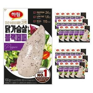 하림 냉장 닭가슴살 블랙페퍼 100g 30개