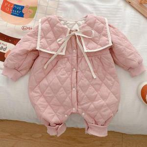 [핫트랙스]러블리핑크 스퀘어카라 유아패딩우주복(66-90) 205037