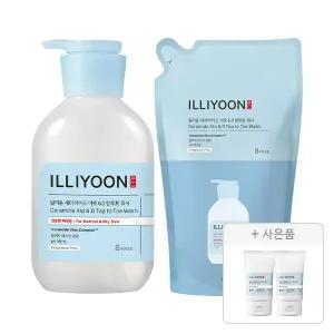 일리윤 세라마이드아토6.0 탑투토워시 500ml, 1개+리필 500ml, 1개+증정 (로션, 50ml, 2개 )
