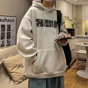 남자 기모후드티 2XL~5XL 오버핏 빅사이즈 긴팔 티셔츠 OFS-MHD2