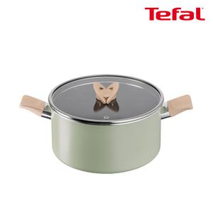 테팔 인덕션 블라썸 민트 양수냄비 24cm