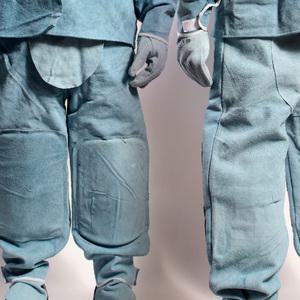 용접복 바지 경도 KD-204 용접작업복 하의 멜빵 화상방지 천연우피 난연 안전보호의류