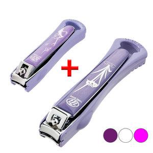 쓰리세븐 777 손톱깍이 소형 + 대형 세트 (N-608S7C 1P + N-211SEM 1P) 발톱깍이 튐방지 케이스 커버 손발