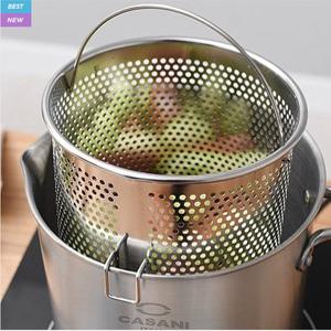 까사니 쿠치나 IH 멀티팟 16cm3.3L 면삶는 파스타 국수 면수 깊은 채반 냄비