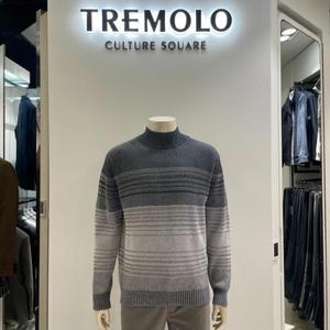 트레몰로 HC09 니트티셔츠 (주)세정 인디안 어반 남성 *23 겨울 그레이 배색형 하프터