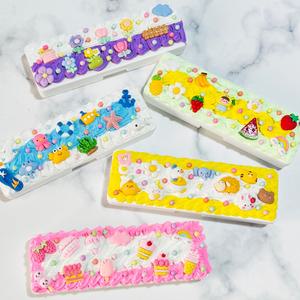 크림클레이필통 데코덴 파츠 필통 만들기 꾸미기 DIY