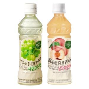 [한번에먹자쇼핑몰] 웅진 자연은 샤인머스캣 340ml 12개 + 납작복숭아 340ml 12개 /