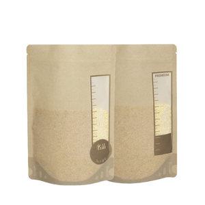 [50매] 비오피 크라프트 디자인 스탠드 지퍼백  3종 150*220  식품 소분 견과류 잡곡 사료 봉투 여행