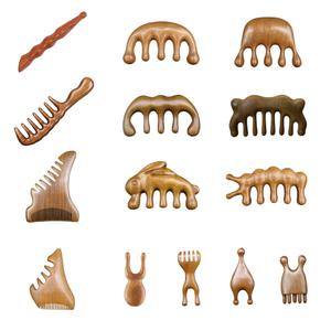 맨사템 바디 승모근 두피 스틱 나무 괄사 마사지