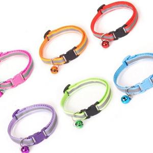 펫 고양이 방울 인식표 강아지 야간 빛 반사 목걸이 사이즈 조절 반려동물 PET