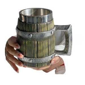 스틸 맥주잔 빈티지 맥주컵 복고풍 오크 해적 머그컵